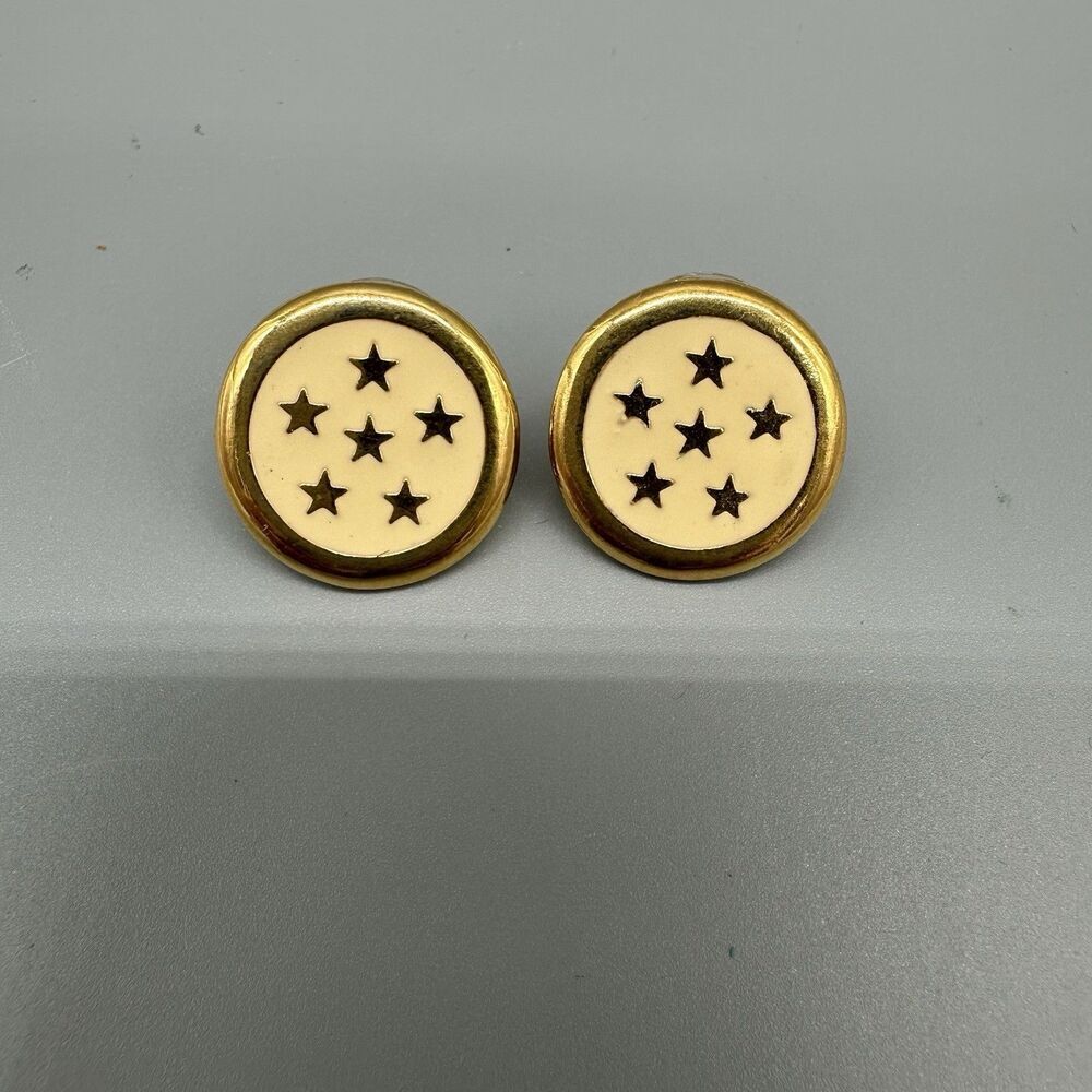 Vintage Olympic Stud Earrings USA 36 USC 380 Stars 3 Pairs Red White Blue - Picture 4 of 6